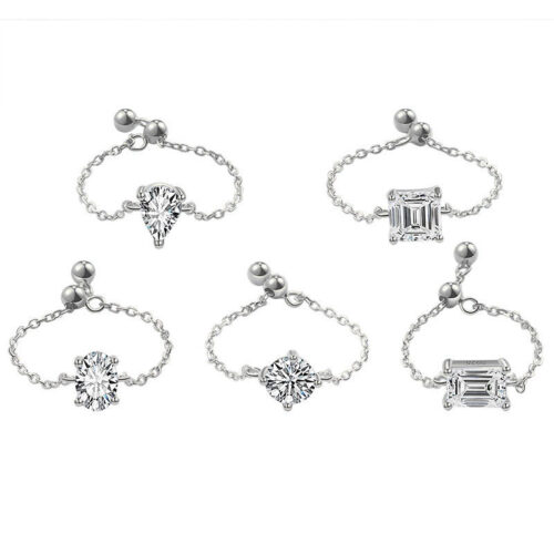 Nhẫn Dây Bạc S925 Đính Đá Quý Zircon NHN005 Mẫu 4 Dây Vàng
