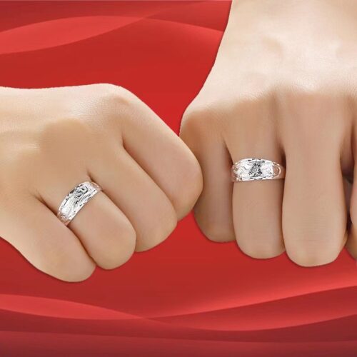 Nhẫn Cặp Đôi Rồng Phượng Bạc S925 NHB010-NHN014 Nam Rồng