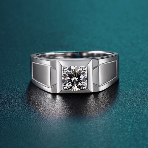 Nhẫn Nam Moissanite 1 Carat Bạc S925 NHB013 N7