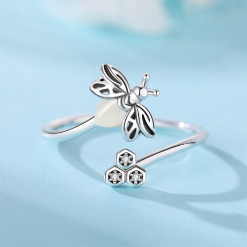Nhẫn Nữ Đính Đá Zircon Bạc Khắc Hình Động Vật Cá Tính S925 NHN002 Mẫu Cá Heo 5025