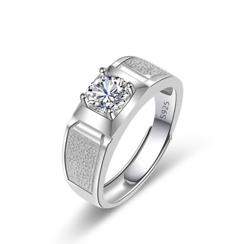 Nhẫn Nam Đính Đá Cubic Zirconia Lấp Lánh Bạc S925 NHB008 PMJ138
