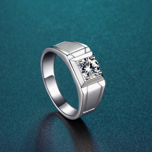 Nhẫn Nam Moissanite 1 Carat Bạc S925 NHB013 N7