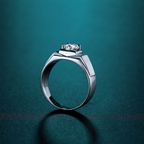 Nhẫn Nam Moissanite 1 Carat Bạc S925 NHB013 N7