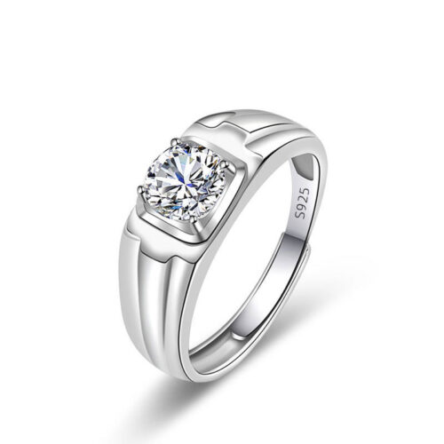 Nhẫn Nam Đính Đá Cubic Zirconia Lấp Lánh Bạc S925 NHB008 PMJ138