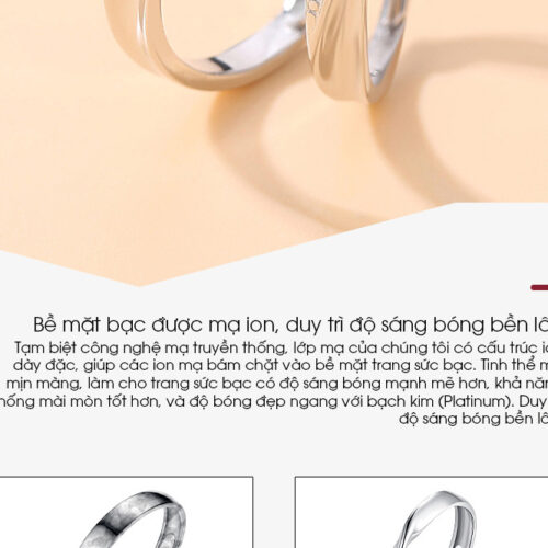 Nhẫn Cặp Đôi Tình Yêu Bạc S925 NHB034-NHN024