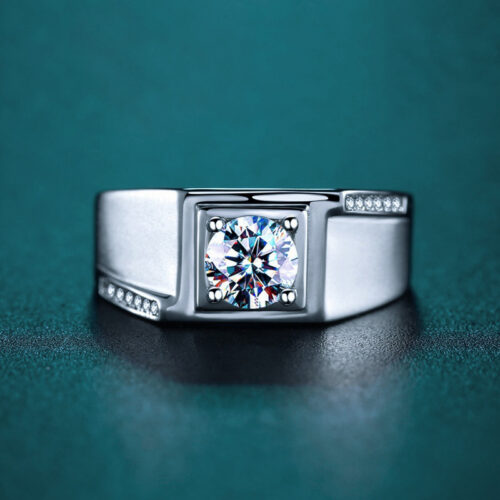 Nhẫn Nam Moissanite 1 Carat Bạc S925 NHB013 N7