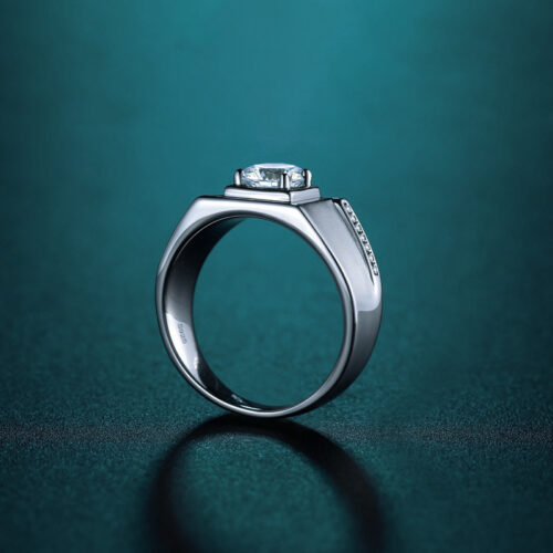 Nhẫn Nam Moissanite 1 Carat Bạc S925 NHB013 N7