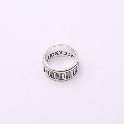 Nhẫn Khắc Chữ Ả Rập Bạc Thái S925 NHB054