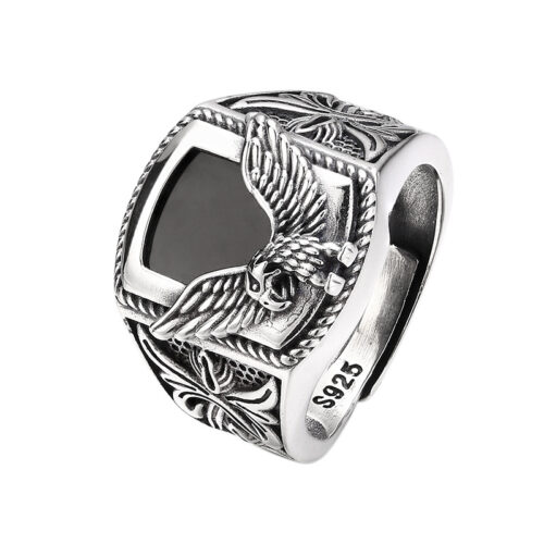 Nhẫn Hở Nam Đại Bàng Bạc Thái S925 NHB058