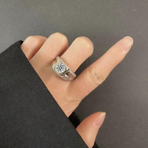 Nhẫn Nam Đính Đá Cubic Zirconia Lấp Lánh Bạc S925 NHB008 PMJ138