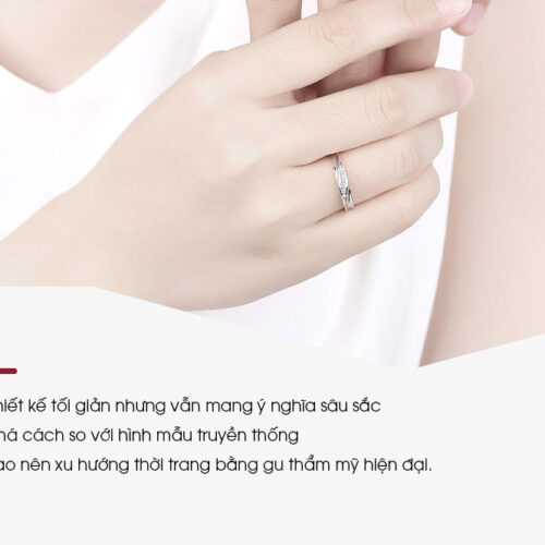 Nhẫn Cặp Đôi Tình Yêu Bạc S925 NHB034-NHN024