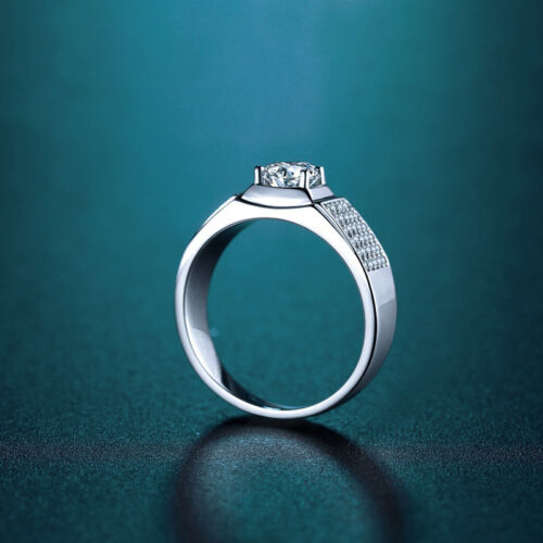Nhẫn Nam Moissanite 1 Carat Bạc S925 NHB013 N7