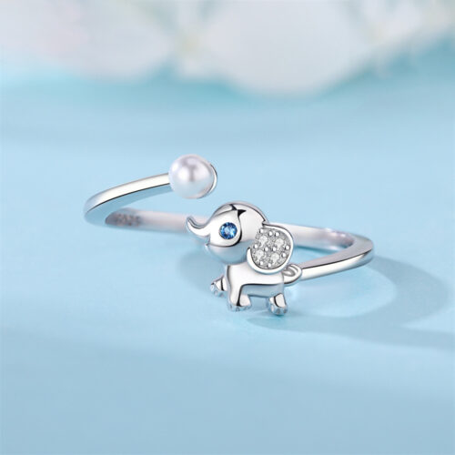 Nhẫn Nữ Đính Đá Zircon Bạc Khắc Hình Động Vật Cá Tính S925 NHN002 Mẫu Cá Heo 5025