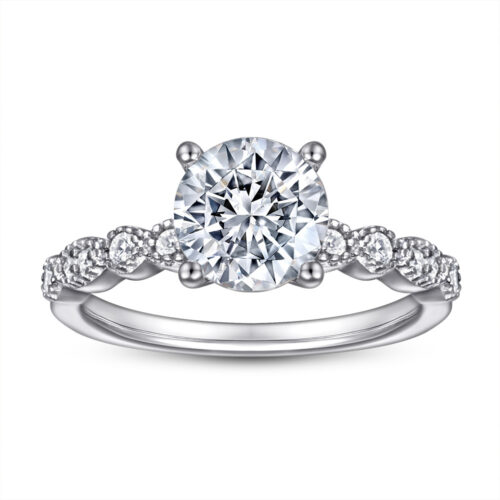 Nhẫn Cưới Nữ Đính Đá Quý Zircon Bạc S926 NHN012 Màu Vàng Kim
