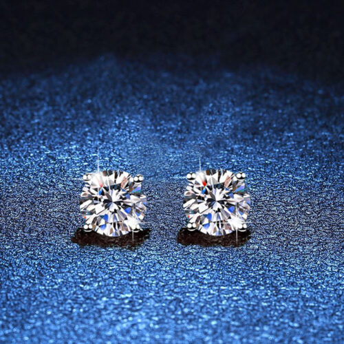 Bông Tay Kim Cương Moissanite 3 Ly Bạc S925 BTN005