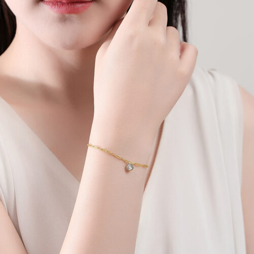 Vòng Đeo Tay Zircon Mạ Vàng Bạc S925 VDN001