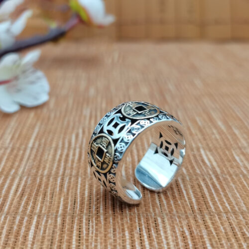Nhẫn Nam Tiền Ngũ Hoàng Chất Liệu Bạc 925 NHB041