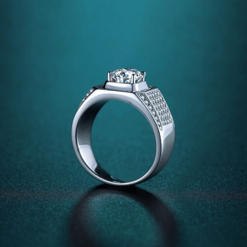 Nhẫn Nam Moissanite 1 Carat Bạc S925 NHB013 N7