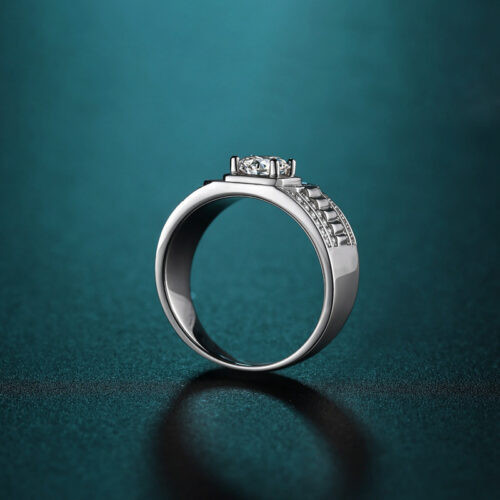 Nhẫn Nam Moissanite 1 Carat Bạc S925 NHB013 N7