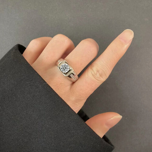 Nhẫn Nam Đính Đá Cubic Zirconia Lấp Lánh Bạc S925 NHB008 PMJ138