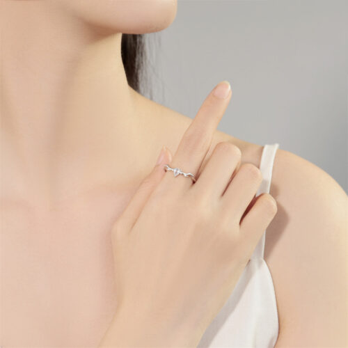 Nhẫn Nữ Đính Đá Zircon Bạc Khắc Hình Động Vật Cá Tính S925 NHN002 Mẫu Cá Heo 5025