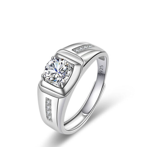 Nhẫn Nam Đính Đá Cubic Zirconia Lấp Lánh Bạc S925 NHB008 PMJ138