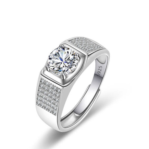 Nhẫn Nam Đính Đá Cubic Zirconia Lấp Lánh Bạc S925 NHB008 PMJ138