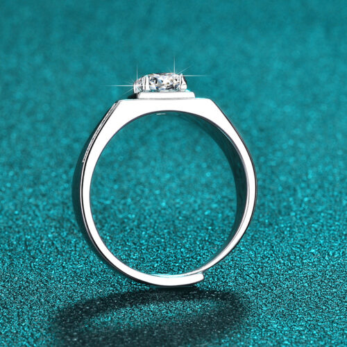 Nhẫn Kim Cương Thời Trang Nam Moissanate 1 Carat Bạc S925 NHB020