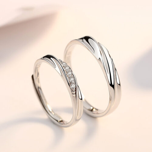 Nhẫn Đôi Lãng Mạng Cá Tính Bạc S925 NHN026-NHB036