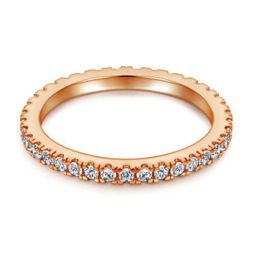 Nhẫn Nữ Bạc S925 Sterling Đính Đá Quý Zircon NHN013 Nhẫn Vàng Đính Đá Trắng Xanh Nửa Vòng