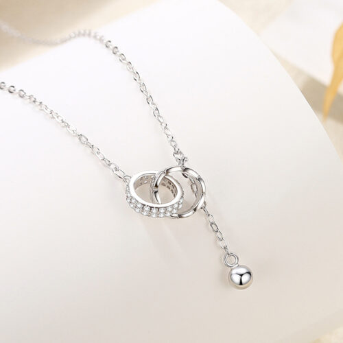 Vòng cổ khóa đôi kiểu Hàn Quốc bạc S925 DCN013 DY922