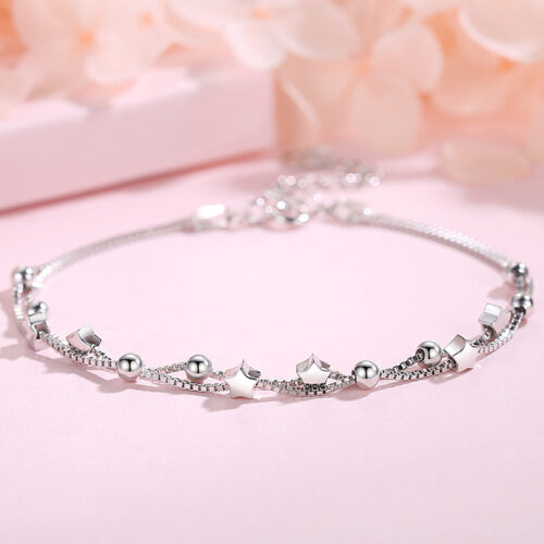 Lắc Tay Bạc Ngôi Sao May Mắn Kiểu Hàn Quốc S925 VDN009