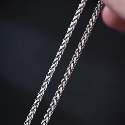Dây Chuyền Bạc Thái S925 Chopin Ký Tự May Mắn DCB003 3mm 60cm khoảng 23 gram