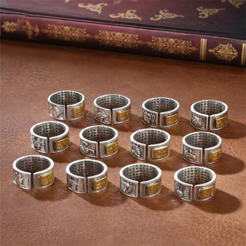Nhẫn Khắc 12 Con Giáp Bạc Nguyên Chất S925 NHB043 Mùi