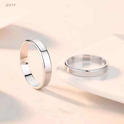 Nhẫn Cặp Trơn Bạc Nguyên Chất S925 NHN028-NHB038