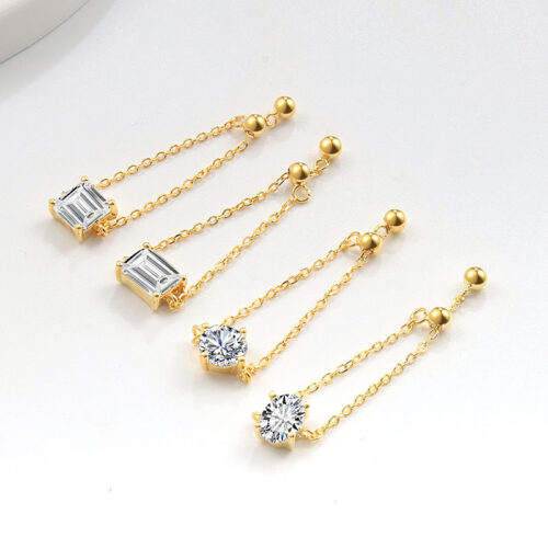 Nhẫn Dây Bạc S925 Đính Đá Quý Zircon NHN005 Mẫu 4 Dây Vàng