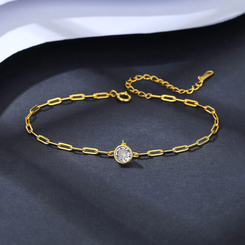 Vòng Đeo Tay Zircon Mạ Vàng Bạc S925 VDN001