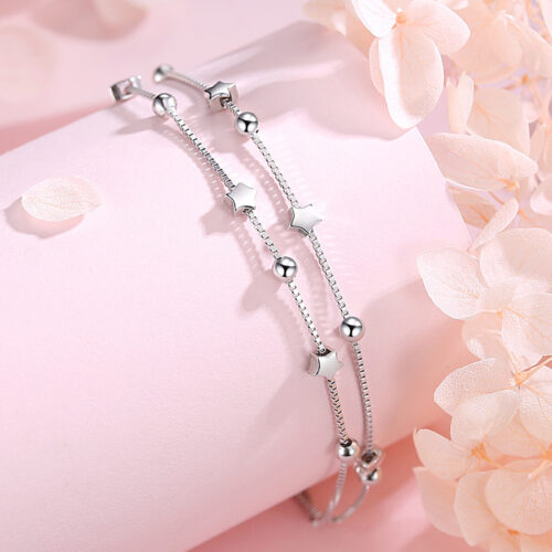 Lắc Tay Bạc Ngôi Sao May Mắn Kiểu Hàn Quốc S925 VDN009