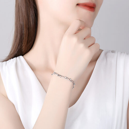 Lắc Tay Bạc Ngôi Sao May Mắn Kiểu Hàn Quốc S925 VDN009