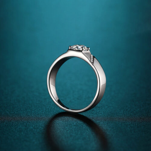 Nhẫn Nam Moissanite 1 Carat Bạc S925 NHB013 N7