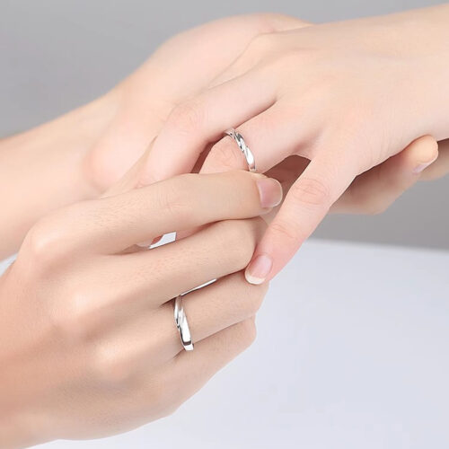 Nhẫn Đôi Simple Love Couple Bạc S925 NHN001-NHB001 Nữ