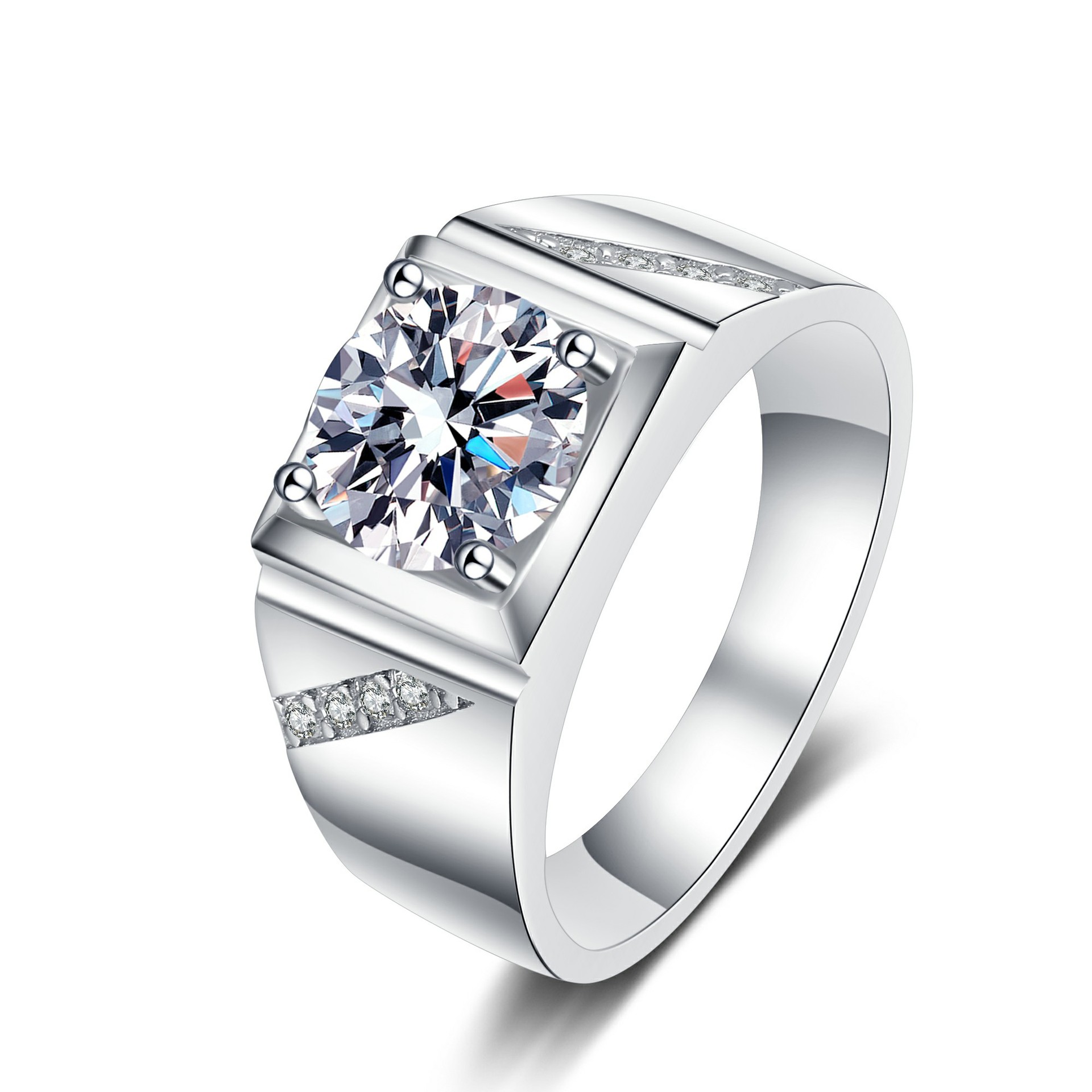 nhẫn nam Moissanite