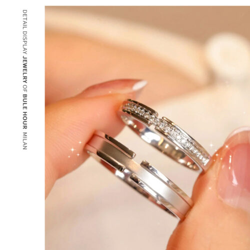 Nhẫn Đôi Cá Tính Bạc S925 NHB033-NHN023