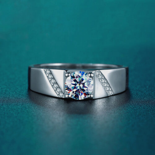 Nhẫn Nam Moissanite 1 Carat Bạc S925 NHB013 N7