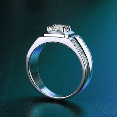 Nhẫn Nam Moissanite 1 Carat Bạc S925 NHB013 N7