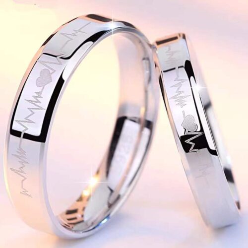 Nhẫn Nam Khắc Nhịp Tim Bạc S925 NHB032 Nhẫn Nam