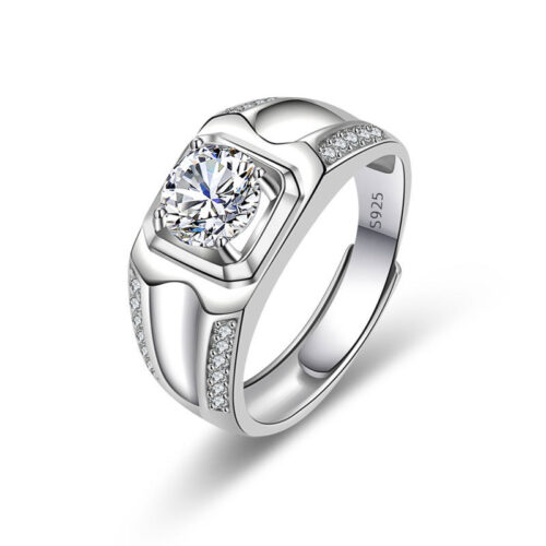 Nhẫn Nam Đính Đá Cubic Zirconia Lấp Lánh Bạc S925 NHB008 PMJ138