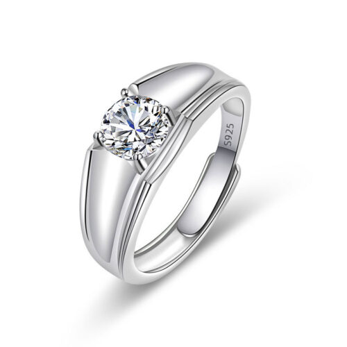 Nhẫn Nam Đính Đá Cubic Zirconia Lấp Lánh Bạc S925 NHB008 PMJ138
