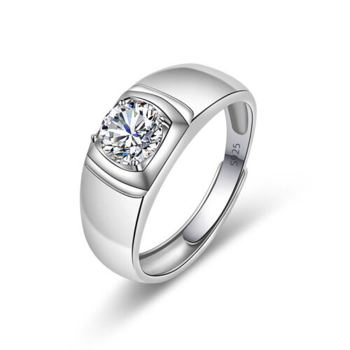Nhẫn Nam Đính Đá Cubic Zirconia Lấp Lánh Bạc S925 NHB008 PMJ138