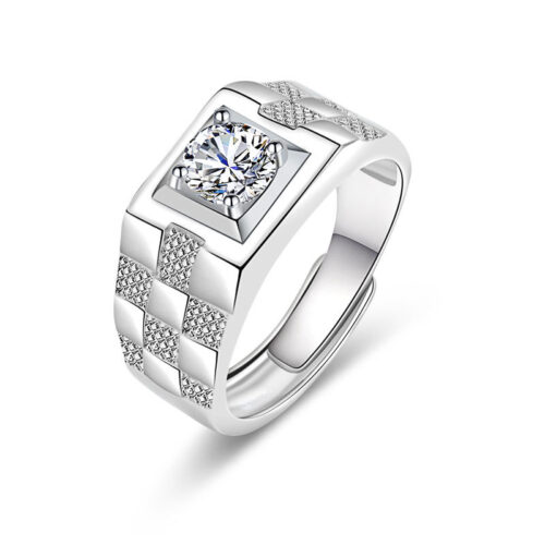 Nhẫn Nam Đính Đá Cubic Zirconia Lấp Lánh Bạc S925 NHB008 PMJ138
